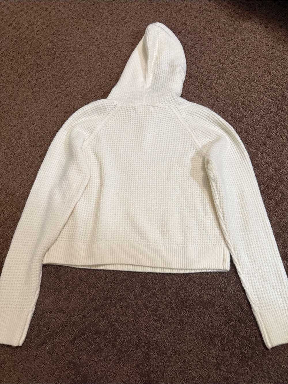 Aeropostale Cream Knit Hoodie Sweater - Picture 4 of 4